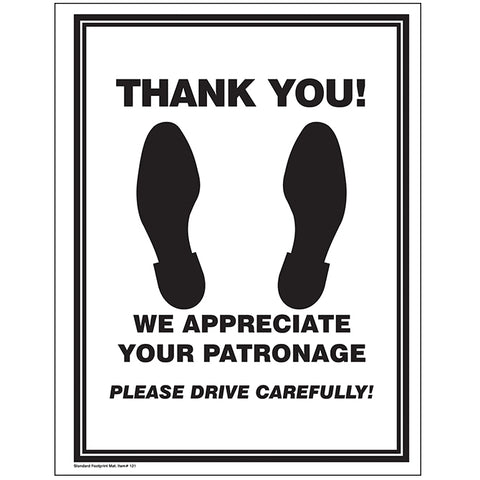 Floor Mat - Paper Footprint - Black, 50#, Box of 500 - Independent Dealer Services