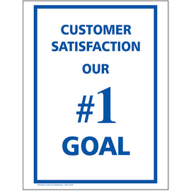 Floor Mat - Poly Back 1 Color - Blue "Customer Satisfaction" Box of 500 - Independent Dealer Services