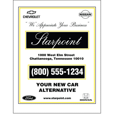 Floor Mat - Custom Printed - Glossy Back - Qty. 500 - Independent Dealer Services