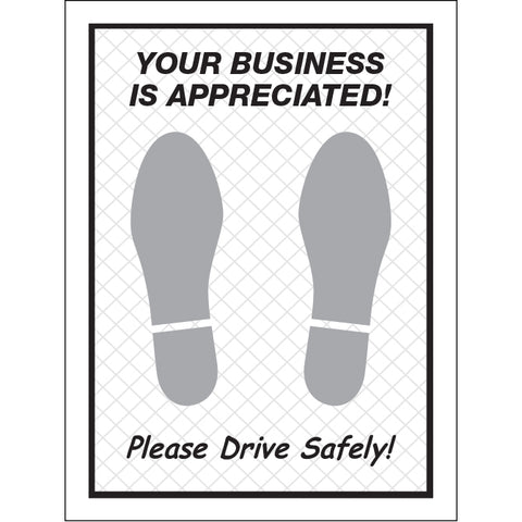 Floor Mat - Heavy Duty Plastic Coated - Black, Footprint - Qty. 500 - Independent Dealer Services