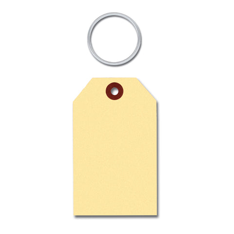 Manila Key Tags - With Rings SEPARATE - Qty. 1000 - Independent Dealer Services