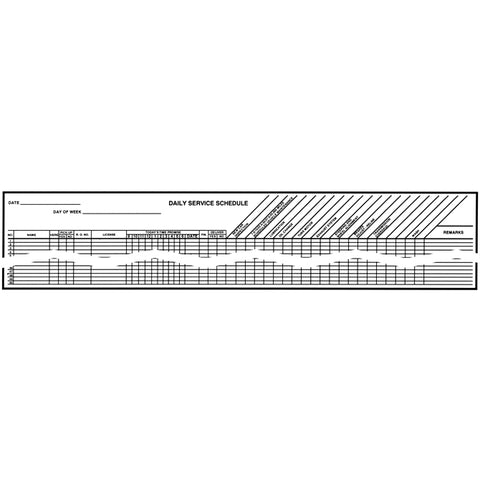 Route Sheet - RS67R - 50 Line (Green Print) 17"X22" 50 Per Pad - Independent Dealer Services