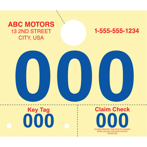 Custom RL-78 Dispatch Numbers - 7"x6"- Set of 1000 - Independent Dealer Services