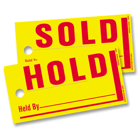 Jumbo Sold/Hold Tags - #850 - 4" x 8" Qty. 250 - Independent Dealer Services