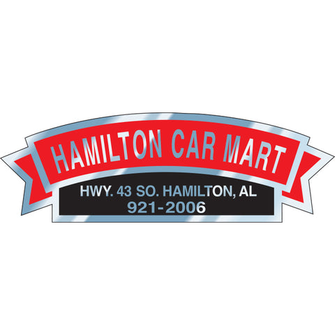 Chrome Polyester Auto Stickers - Custom Style H - Qty. 1 - Independent Dealer Services