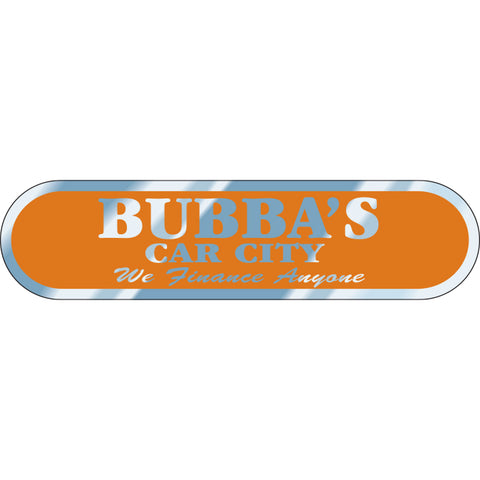 Chrome Polyester Auto Stickers - Custom Style J - Qty. 1 - Independent Dealer Services