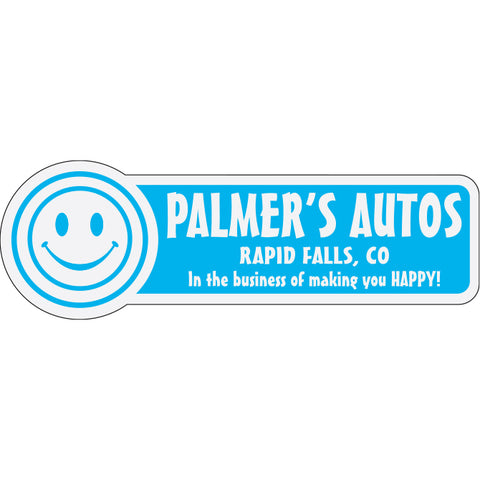 White Reflective Auto Stickers - Custom - Style E- Qty. 1 - Independent Dealer Services