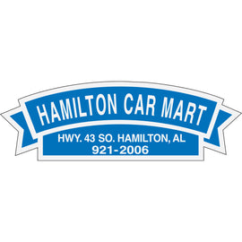 White Reflective Auto Stickers - Custom - Style H- Qty. 1 - Independent Dealer Services