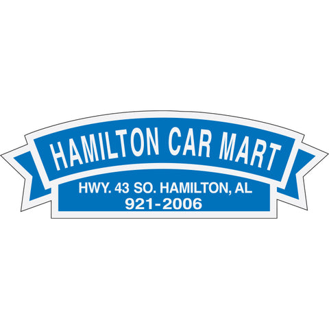White Reflective Auto Stickers - Custom - Style H- Qty. 1 - Independent Dealer Services