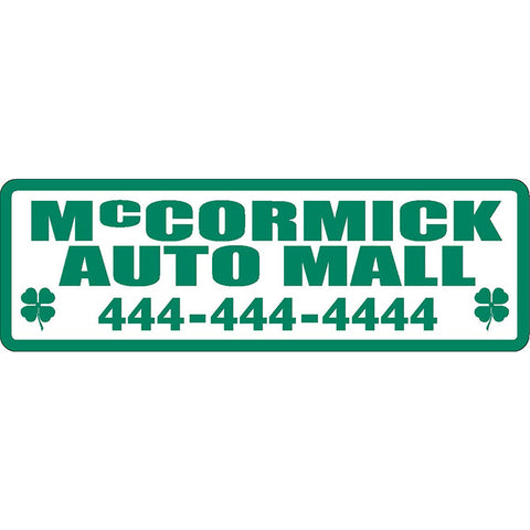 Domed Auto Stickers - White - Custom - Style A - Qty. 1. - Independent Dealer Services