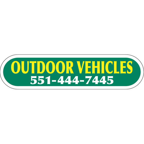 Domed Auto Stickers - Chrome - Custom - Style C - Qty. 1 - Independent Dealer Services