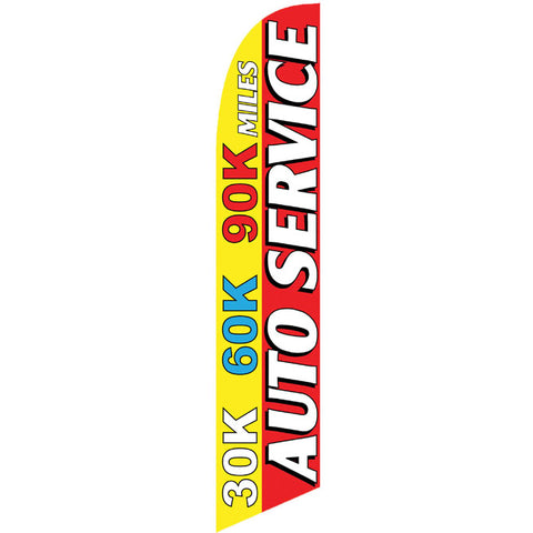 Swooper Banner - 30K 60K 90K AUTO SERVICE- Qty. 1 - Independent Dealer Services