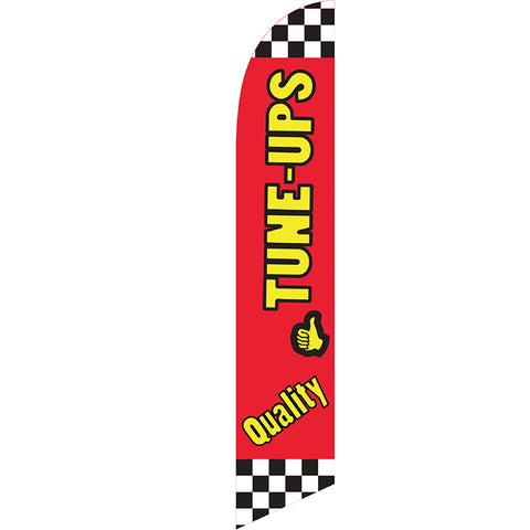 Swooper Banner - CHECKERED FLAG - TUNE UPS - Qty. 1 - Independent Dealer Services