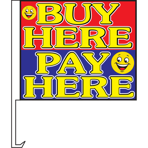 Standard Clip-On Flag - Buy Here Pay Here - Qty. 1 - Independent Dealer Services