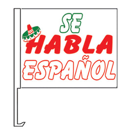 Standard Clip-On Flag - Se Habla Espanol - Qty. 1 - Independent Dealer Services