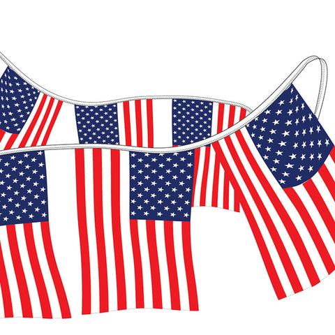 American Flag Pennants - Polyethylene - Qty. 1 - Independent Dealer Services