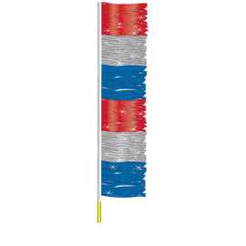 Ground Pennants- R/S/B w/poles - Metallic - Qty. 6 - Independent Dealer Services
