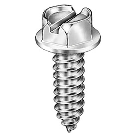 License Plate Slotted Hex Head - 14# X 3/4" - Qty. 100 - Independent Dealer Services