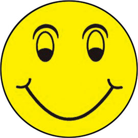 Window Sticker - Happy Face - 6" Diameter - Qty. 12 - Independent Dealer Services