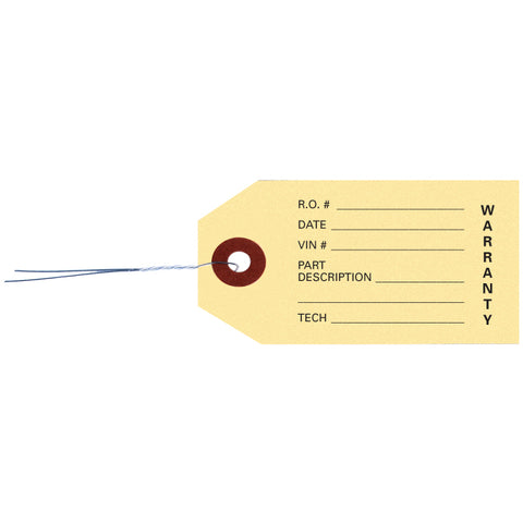 Warranty Parts Tag - Qty. 1000 - Independent Dealer Services