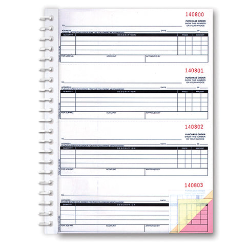 Purchase Order Book - NC-124-3 - 3 Part, 200 per Book - Qty. 1 - Independent Dealer Services