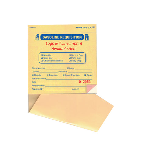 Fuel Requisition Book- 3 Part - Imprinted, 25 per Book - Independent Dealer Services