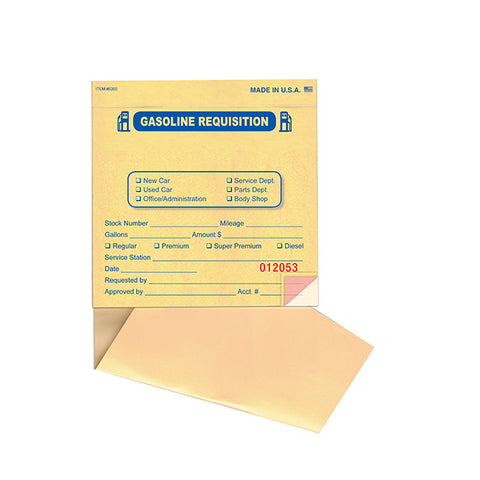 Fuel Requisition Book- 3 part, 25 per Book - Qty. 1 - Independent Dealer Services
