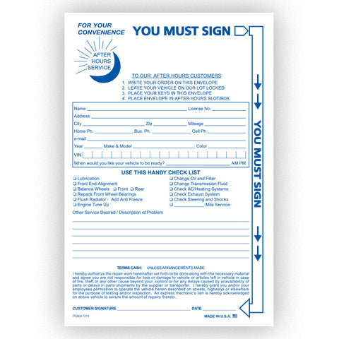 Night Drop Envelope, Standard - NDE-STD - Qty. 100 - Independent Dealer Services