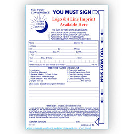 Standard Night Drop Envelope - NDE-STD - IMPRINTED - Qty. 500 - Independent Dealer Services