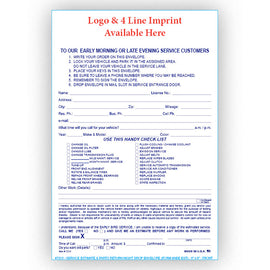 Service Estimate & Parts Return Night Drop Env. - IMPRINTED - Qty. 500 - Independent Dealer Services