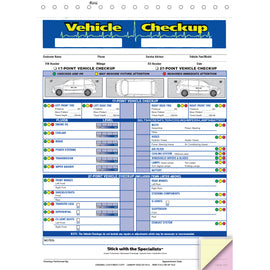 Vehicle Checkup/Inspection Report - 3 Part - Qty. 250 - Independent Dealer Services