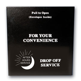 Standard Night Drop Box with Pull Down Tray - Black - Qty. 1 - Independent Dealer Services