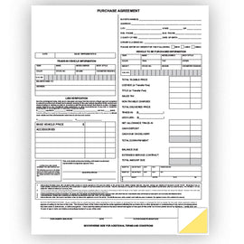 Purchase Agreement - 2 Part - Qty. 100 - Independent Dealer Services