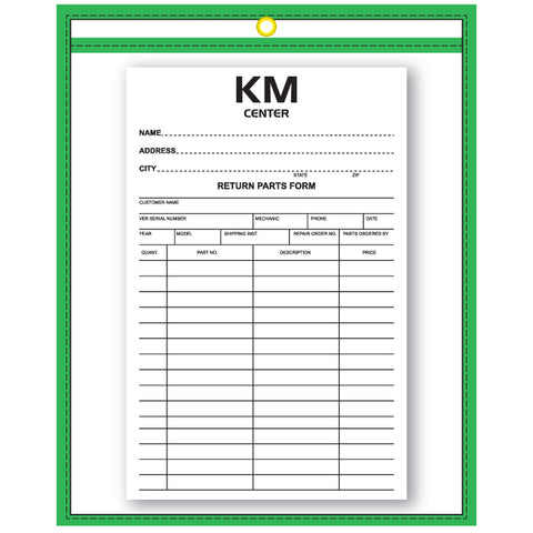 WorkTicket Holder - Front & Back Qty. 5 - Independent Dealer Services