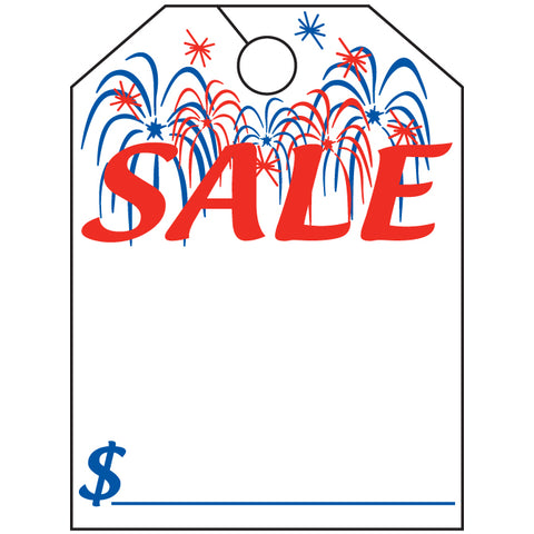 Hang Tag - Sale with Fireworks - 8.5" x 11.5" - Qty. 50 - Independent Dealer Services