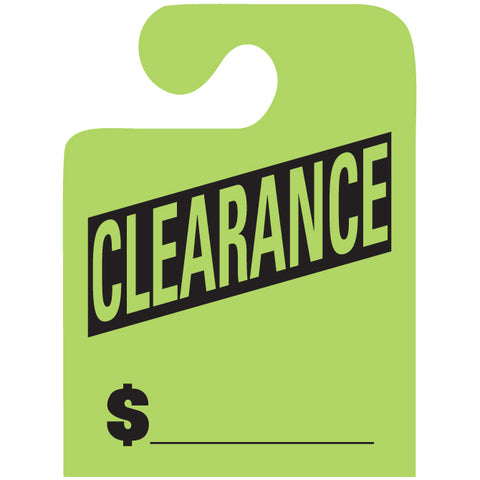 J-Hook Hang Tags - Clearance - Large - Qty. 50 - Independent Dealer Services