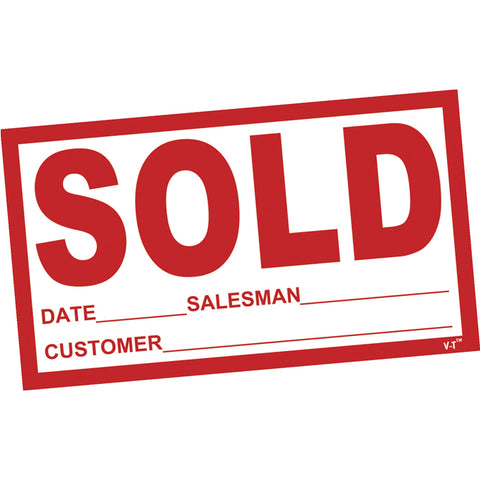 Sold Sticker - 4" X 7" - Qty. 100 - Independent Dealer Services