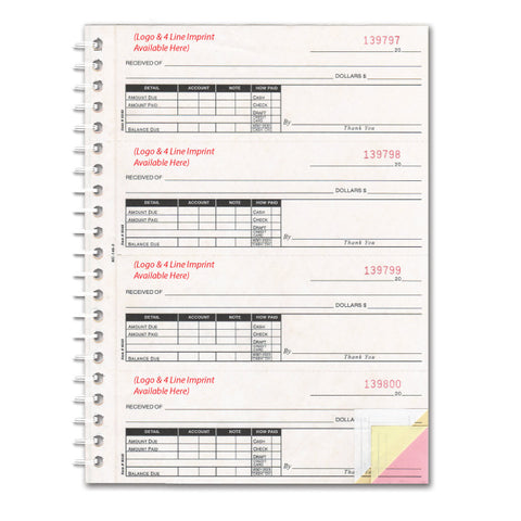 Cash Receipt Book - NC-146-3 - 3 Part - IMPRINTED - Qty 200 - Independent Dealer Services