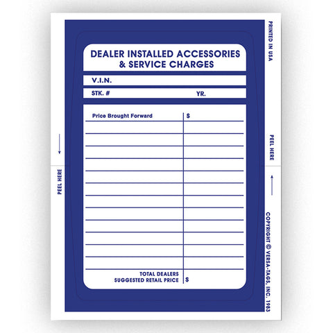 Dealer Add On Sticker - Qty. 250 - Independent Dealer Services
