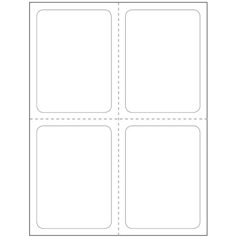 4.25" x 5.5" - 4 Up - Die Cut/Perfed BLANK, Perm. Adh. - Qty. 250 - Independent Dealer Services