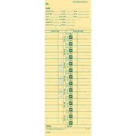 Time Clock Cards - TC-57 - Qty. 250 - Independent Dealer Services