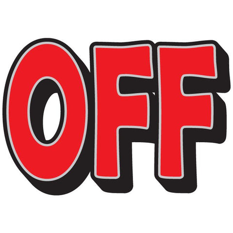 Giant Magnetic Slogan - Red with Gray Border - OFF - Qty. 2 - Independent Dealer Services