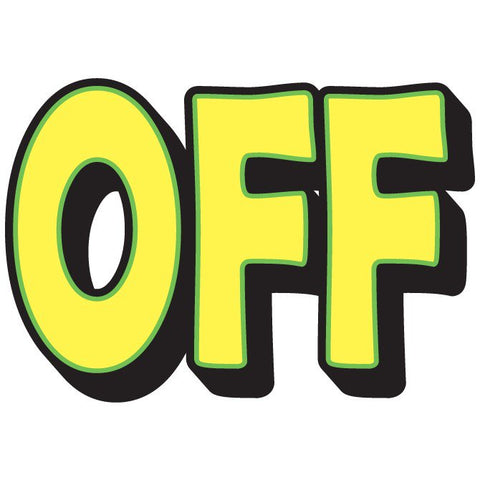 Giant Magnetic Slogan - Yellow with Green Border - OFF - Qty. 2 - Independent Dealer Services