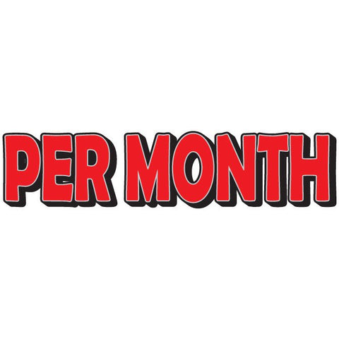 Giant Magnetic Slogan - Red with Gray Border - PER MONTH - Qty. 2 - Independent Dealer Services