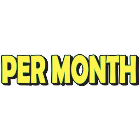 Giant Magnetic Slogan - Yellow with Green Border - PER MONTH - Qty. 2 - Independent Dealer Services