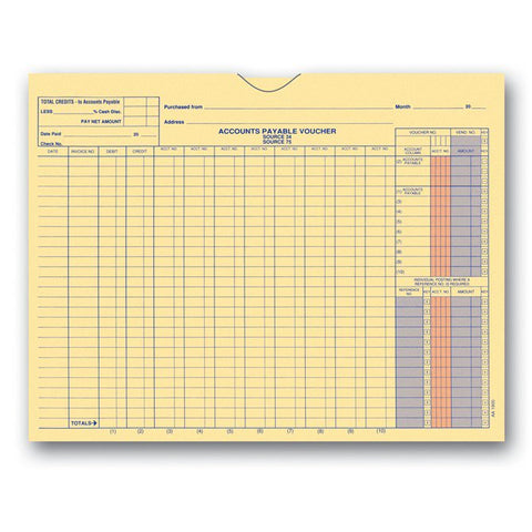 Accounts Payable Voucher Envelope - A-1900 Buff - Qty. 100 - Independent Dealer Services