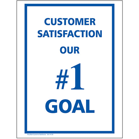 Floor Mat - Poly Back 1 Color - Blue "Customer Satisfaction" Box of 500 - Independent Dealer Services