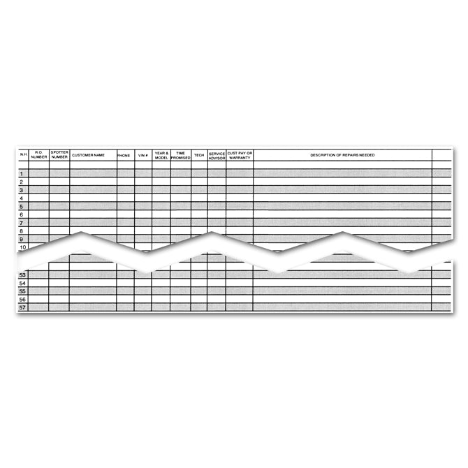 Route Sheet - RS-57 - 57 Line, 17" x 22" 50 Per Pad - Independent Dealer Services