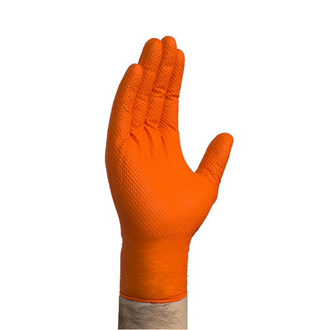 Orange Nitrile Gloves - Powder Free, Box of 100 - Independent Dealer Services
