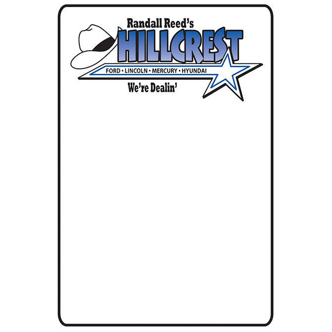 Static Cling Reminders - Custom - Long - For 5 in 1, ROLL of 500 - Independent Dealer Services